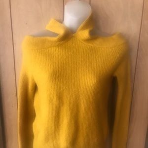 Moth Anthropologie cold shoulder alpaca blend sweater